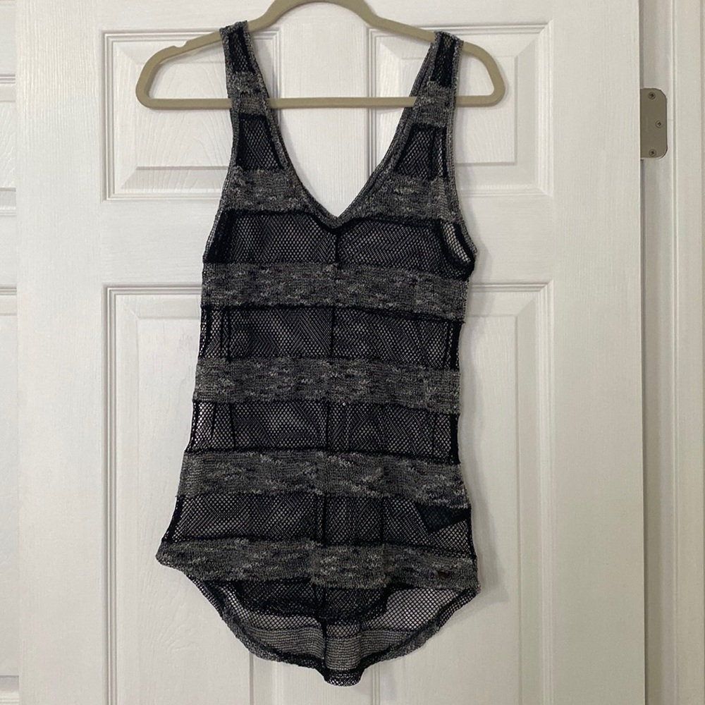 Sheer Black Guess Tank Top - Small